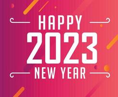 2023 Happy New Year Holiday Abstract Vector Illustration White With Gradient Background