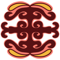 línea de flor de mandala estética png