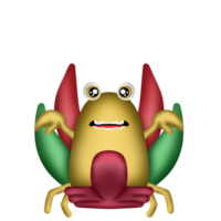 personaggio cartone animato carino scarabocchio mostro espressione png