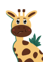 expression de dessin animé de personnage girafe mignonne png