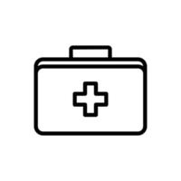ilustración de icono de cuadro médico. estilo de icono de línea. icono relacionado con la salud y la medicina. diseño vectorial simple editable. píxel perfecto a 64 x 64 vector