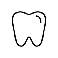 ilustración del icono de diente. estilo de icono de línea. icono relacionado con la salud y la medicina. diseño vectorial simple editable. píxel perfecto a 64 x 64 vector