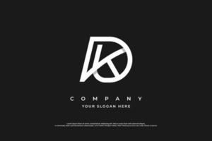 Letter DK Logo or KD Logo Design Vector Template