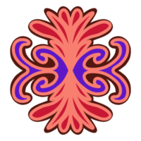 Aesthetic Mandala Flower Line png