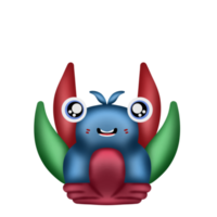 personnage dessin animé mignon doodle monstre expression png