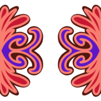 línea de flor de mandala estética png