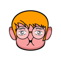 junge emoticon zeichentrickfigur ausdruck png