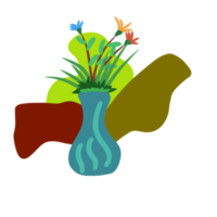 feuille de fleur esthétique décorative en pot png