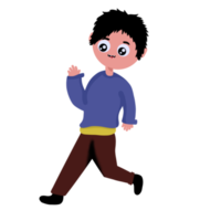 personaje de dibujos animados lindo niño sonrisa png