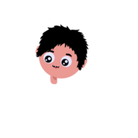 personaje de dibujos animados lindo niño sonrisa png