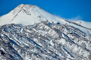 Snowy mountain landscape photo