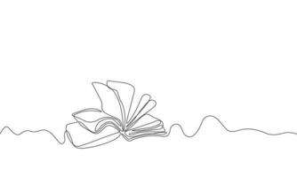 Open Book Outline Clipart Drawing Illustration / (Instant Download) 