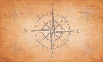 light brown Grunge nautical rose wind compass vintage vector   with copy space area old vintage