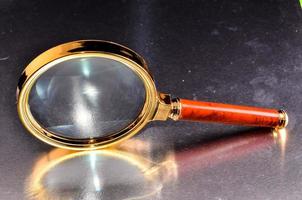Isolated magnifier glass photo