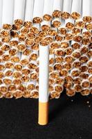 Tobacco Industry with stacked cigarettes photo