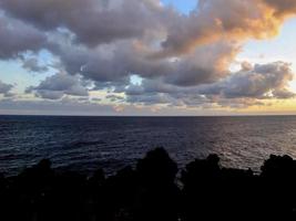 Sunset over the sea photo