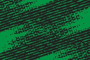 Green and black diagonal stripe line texture with distressed grunge detailed background vector