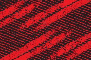 Red and black diagonal stripe line texture with distressed grunge detailed background vector