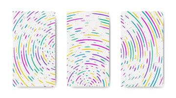 Abstract colorful geometric line pattern on white background vector
