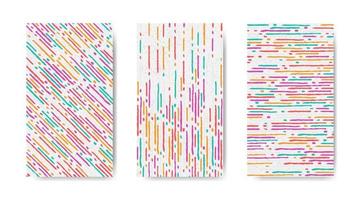 Abstract colorful geometric line pattern on white background vector