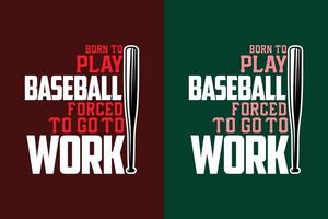 citas de diseño de camisetas de béisbol vector