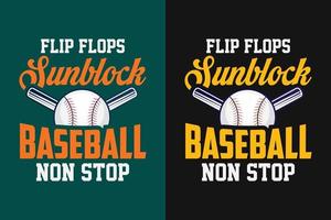 Baseball typography lettering t shirt design vector