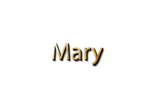 MARY NAME 3D png