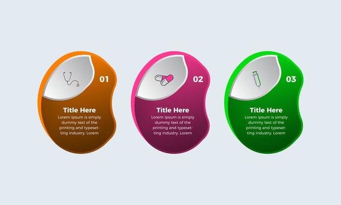 Three Options Modern Infographic, Medical infographic or medicine infographic template