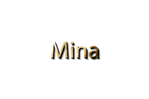 MINA NAME 3D png