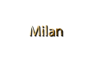 milan nombre 3d png