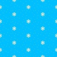 Simple seamless pattern with snowflakes and polka dot. Vector illustration.