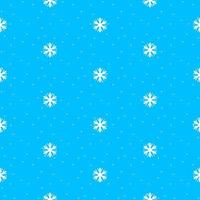 Simple seamless pattern with snowflakes and polka dot. Vector illustration.