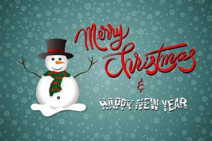 Merry Christmas and Happy New Year background with vector illustration