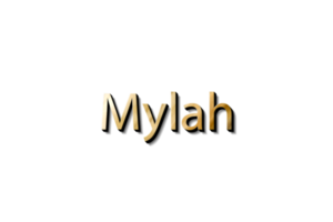 MYLAH NAME 3D png