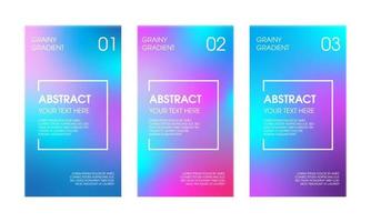 Trendy colorful grainy gradient for social media stories template background vector