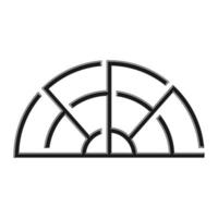 Simple logo futuristic window silhouette vector