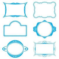 Collection of different frames for background or labels vector