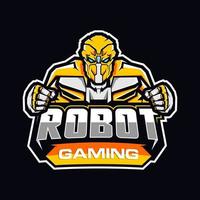 gaming robot logo esport design vector