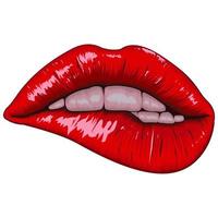 realistic lips Vector illustration