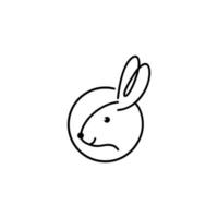 simple bunny logo silhouette vector