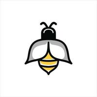 simple beetle honey logo vector