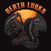 The king cobra snake deadly killer illustration vector