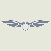 simple wing logo for nameplate vector