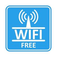 wifi free zone color azul pegatinas inalámbricas diseño icono conexión hotspot area