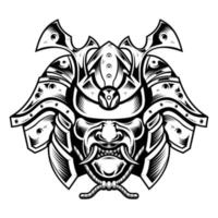 traditional japanese ninja warrior mask vector illustration