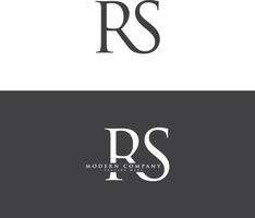 diseño de logotipo de letra inicial rs vector