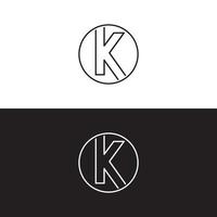 k vector letter logo design