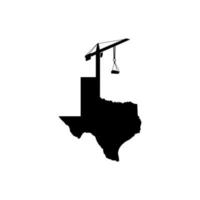 mapa de texas y desarrollo de logotipos vectoriales vector