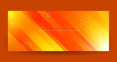 fondo de banner abstracto, lleno de color, gradaciones naranja vector