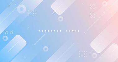 Abstract frame background, blue soft gradation vector